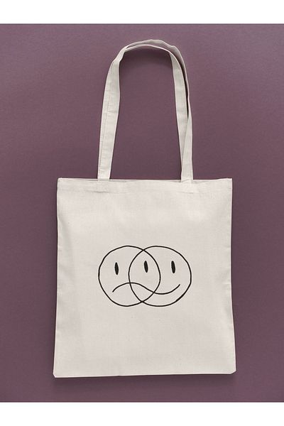 daystore Happy and Sad - υφασμάτινη τσάντα