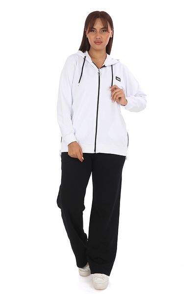WND SPORT Large Size 2-Piece Zippered Women's Tracksuit Set