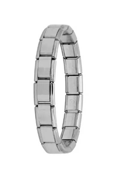 Jaida Moda Italian Charm Unisex Silver Steel Bracelet
