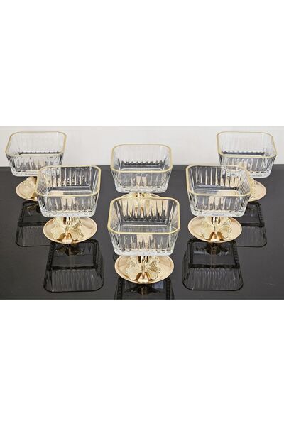 atabey home 6-Piece FREZYA SQUARE GOLD BOWL BUTTERFLY LEG FREEZER & CANDY SHOWER & PRESENTATION & CHEST