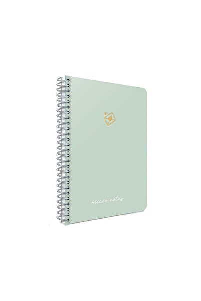 Gıpta Micro Notes Spiralli Pastel Yeşil Sert Kapak 100 Yaprak 17*24 Çizgisiz ...