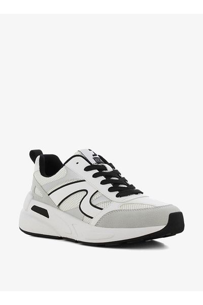 SJ Women's Textured Sports Shoes with Lace-Up Closure