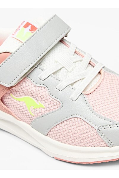 Kangaroos Girls' Colourblock Walking Shoes with Hook and Loop Closure