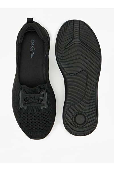 Dash Textured Slip-On Sports Shoes with Lace-Up Detail