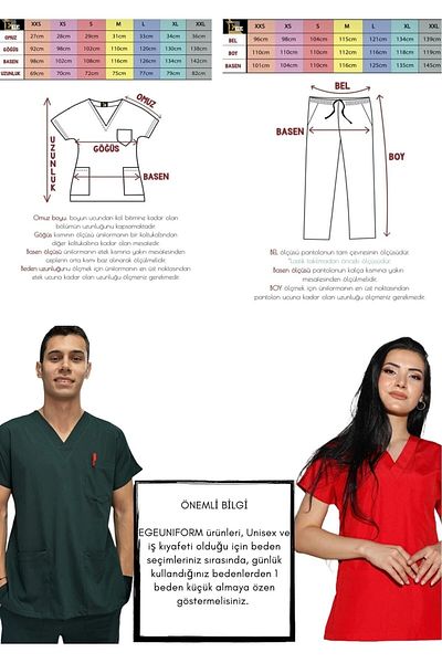EGEUNIFORM قميص ممرضة علوي واحد من الليكرا باللون الأزرق الداكن - قميص مستشفى الطبيب الصحي