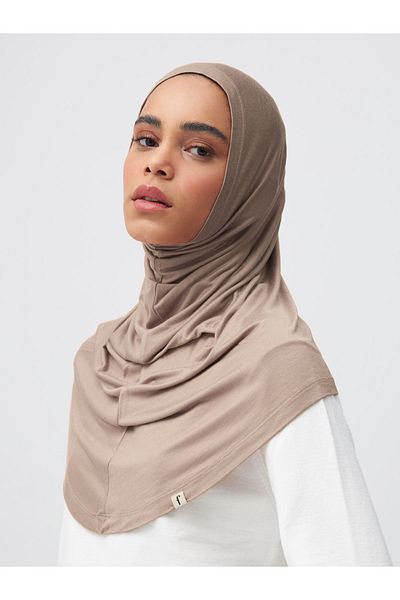 Femple Modest Πρακτικό σάλι προσευχής και Hijab σε ζεστό χρώμα άμμου