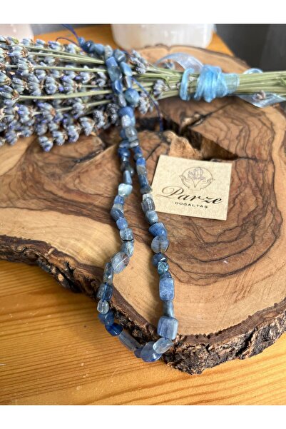 parze doğaltaş قلادة الكيانيت الزرقاء من الحجر الطبيعي