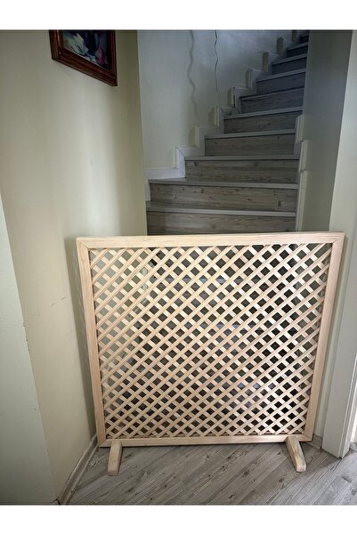 Yc Dekor Ahşap Paravan 100x100 Ahşap Seperatör Çerveli Ve Ayaklı