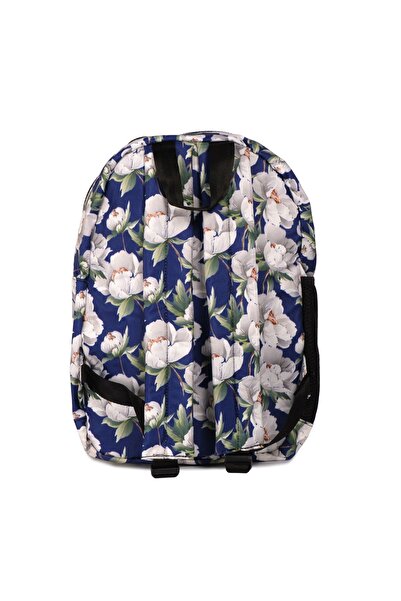 ICONE BAG Icone Mavi Çiçek Baskılı Sırt Çantası