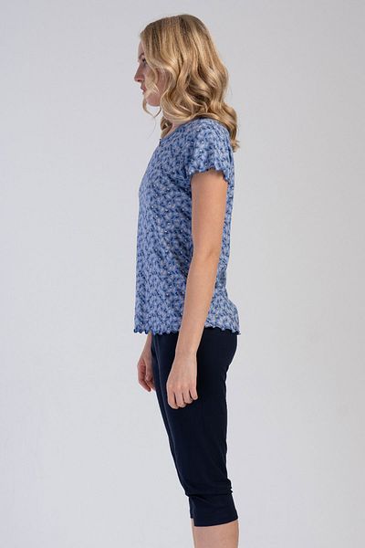VİENETTA Set de pijamale Viscon pentru damă - mânecă scurtă, design capris, 311431