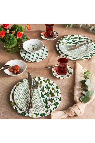 Porland 36 Piece Cactus Breakfast Set