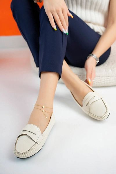 Eylül Spor Women's Ballet Flats Lightweight Comfortable Soft Sole Stylish Daily Skin Shoes Special Mother's Shoes for Mother's Day