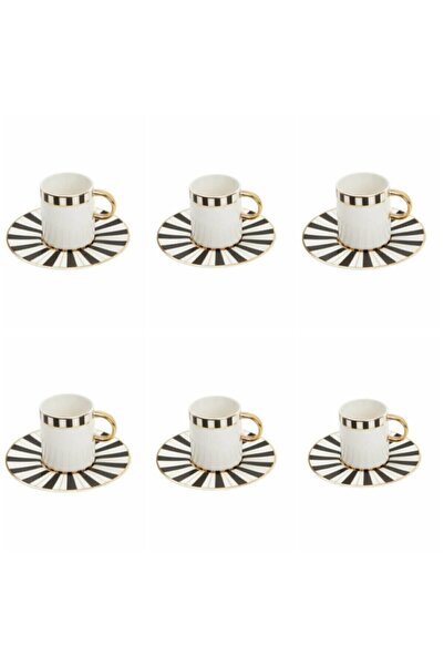 Porland Porselen 6’lı Palms Kahve Fincan Takımı