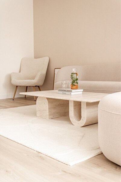 Sümeyra Marble Art Vernio - Doğal Traverten Sehpa