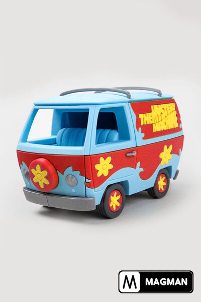 MagMan عربة سكوبي دو 37 قطعة - مجموعة ألعاب تعليمية، لون أزرق وأحمر