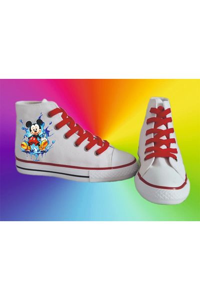 STEPSMART Pantofi pentru copii CNV din in cu model Mickey Mouse - Pantofi de zi cu zi confortabili și ortopedici