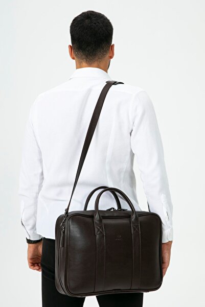 MORCA حقيبة كمبيوتر محمول ماك بوك مقاس 15.6 بوصة و16 بوصة باللون البني