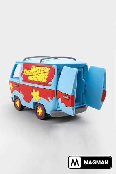 MagMan عربة سكوبي دو 37 قطعة - مجموعة ألعاب تعليمية، لون أزرق وأحمر