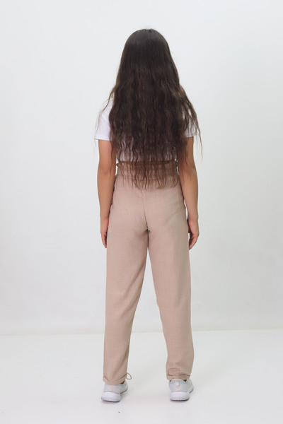 GZT TEKSTİL Girl's Linen Trousers 3503