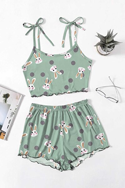 PEMBİŞ HOMEWEAR Rabbit 2 Li Ultrasoft Şort Takımı