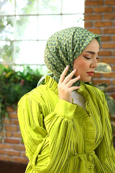 Silk Home Patterned Soft Scarf - Thin Cotton Floral Patterned Head Scarf