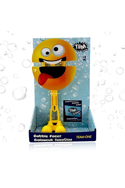TEAM-ONE Emoji Baloncuk Suratlar Köpük Tabancası - Köpük Baloncuk Üflemeli Kö...