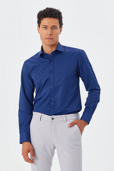 ModaPlaza Мъжка риза с дълъг ръкав Slimfit 2144