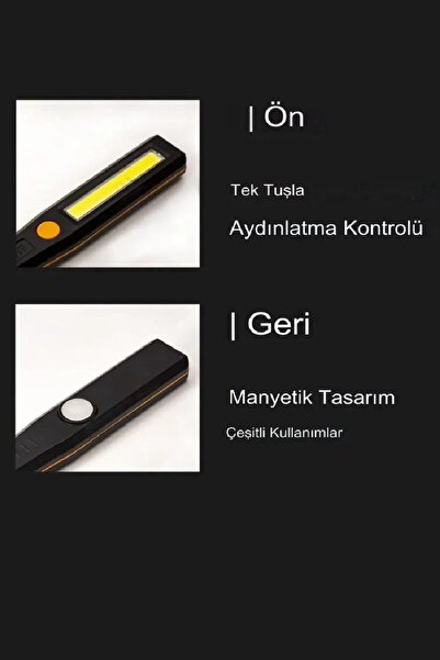 xolo Mıknatıslı Çalışma Feneri Oto Kaporta Motor Tamirci Feneri Pilli XLF504