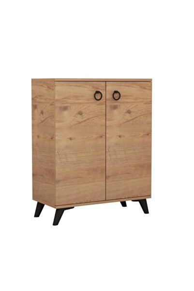 TREND Mob Ahşap Mobilya 2 Kapaklı 4 Raflı Ayakkabılık Atlantik Çam Ayk2kpk