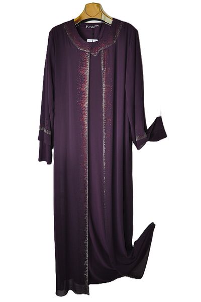 elma abone Large Size Sandy Evening Dress with Stone Detail