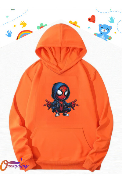 oneagılyazı Spider-Man Design Children's Sweatshirt Hoodie