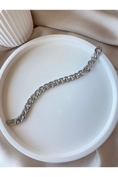 DIYECA Unisex Gourmet Model Thick Steel Chain Bracelet