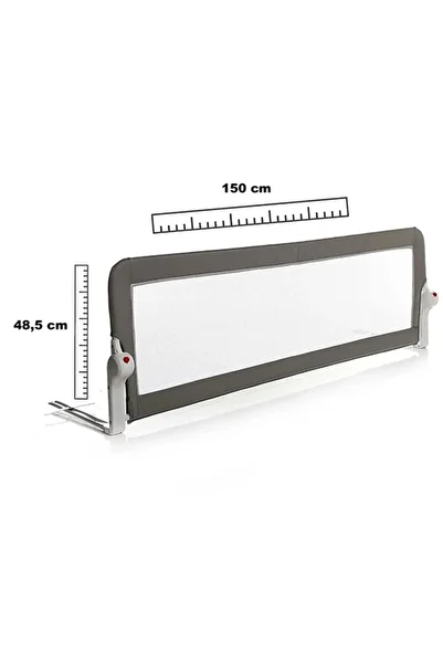 Dizanor Baby Safety Bed Barrier 150 Cm Gray Foldable