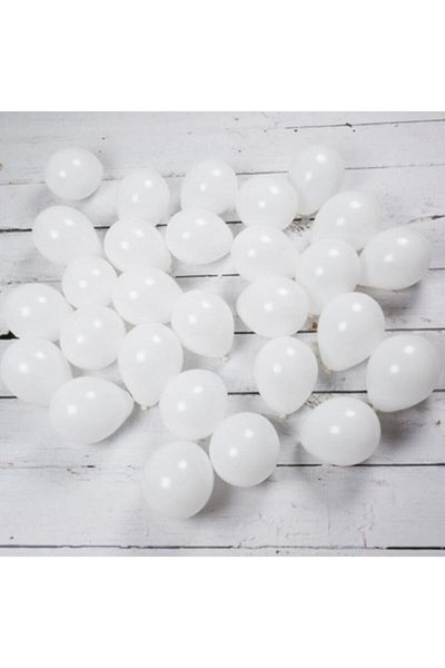 Kalisan 5 Inch Tiny Latex Balloon 12.5 Cm Diameter 10 Pieces Pastel White