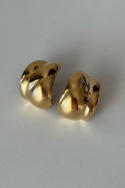 Beca Atelier 316L Vintage Steel Curved Earrings