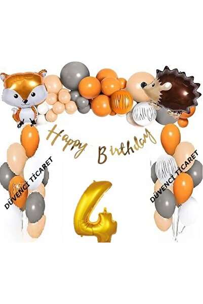 DÜVENCİ TİCARET Set de lanțuri de baloane foliate Kişi Fox