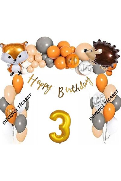 DÜVENCİ TİCARET Set de lanțuri de baloane foliate Kişi Fox
