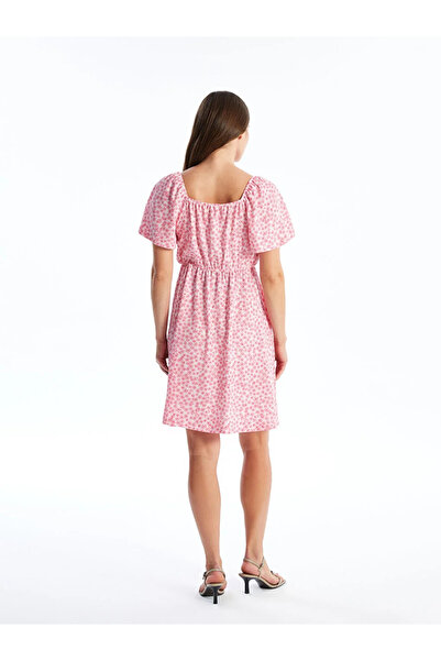 LC Waikiki LCWAIKIKI kismama ruha - szögletes nyakú, virágos rövid ujjú