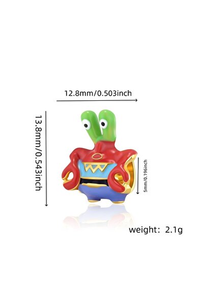 asaf Süngerbob charm | gümüş kaplama