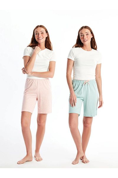 LC Waikiki LCW DREAM – Damen-Shorts, Pyjamahose, 2-teilig, elastische Taille, bedruckt
