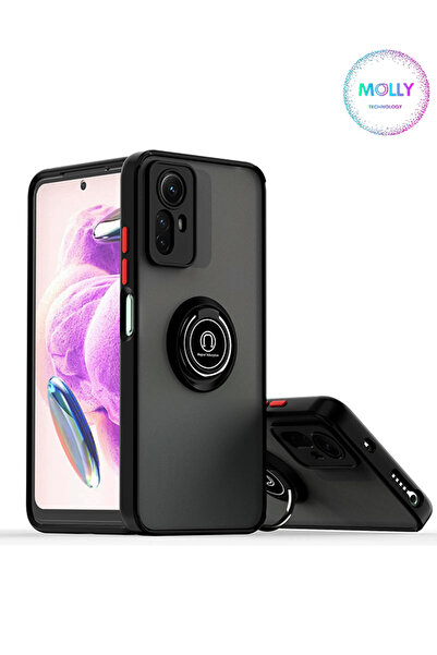 Molly Xiaomi Redmi Note 12S Için Siyah Yüzüklü Frodo Kamera Korumalı Silikon ...