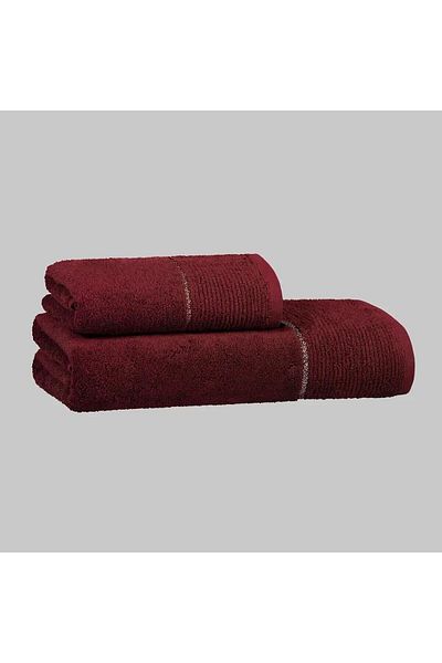 Sarev Set de baie turceasca prosop Claret Red - 50*90 cm si 90*150 cm