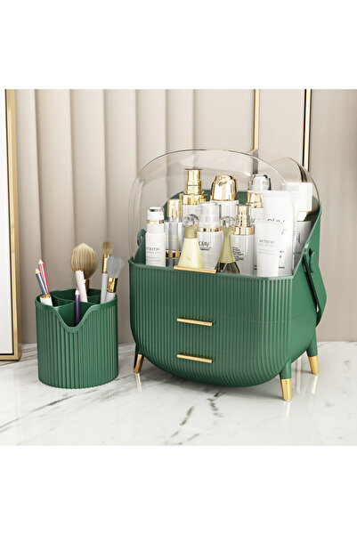 DEKOHOP Çekmeceli Makyaj Kutusu Ve Düzenleyici Kozmetik Eşya Masa Üstü Organizer