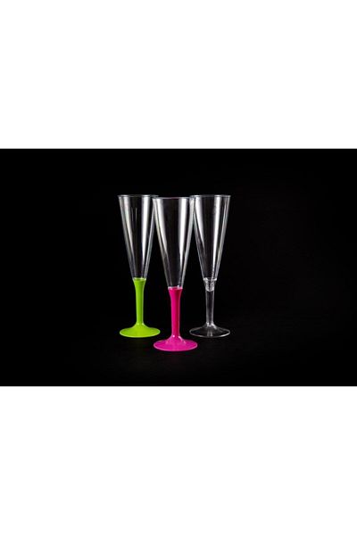 Kristal Unisex Pink Set of 10 Mica Disposable Champagne Glasses
