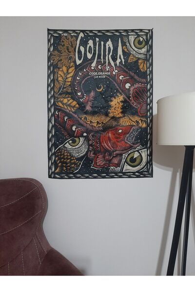owl bag Gojira  desenli tasarım duvar halısı