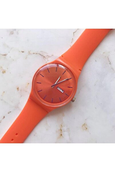 G Sport POLO Silikon Kordon Takvimli Unisex Kol Saati - Turuncu