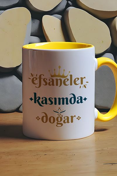Hedizu Legends Are Born in November Mug Cup Yellow Scorpio Sign Birthday Gift