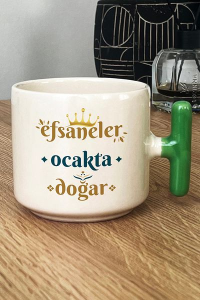 Hedizu Legends Are Born in the Hob Mug Cup with t Handles Green Capricorn Sign Birthday Gift