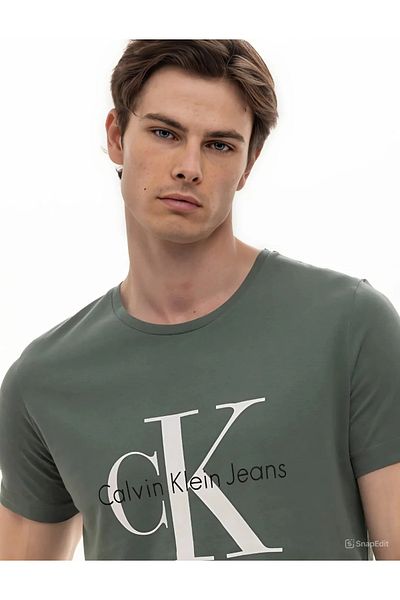 Calvin Klein Men's Slim Fit Crew Neck Monologo T-shirt - Seasonal