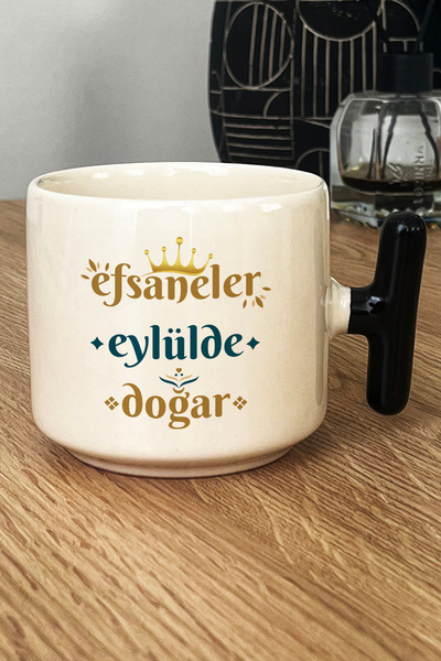Hedizu Legends Are Born in September Mug Cup with t Handles Black Spike Sign Birthday Gift